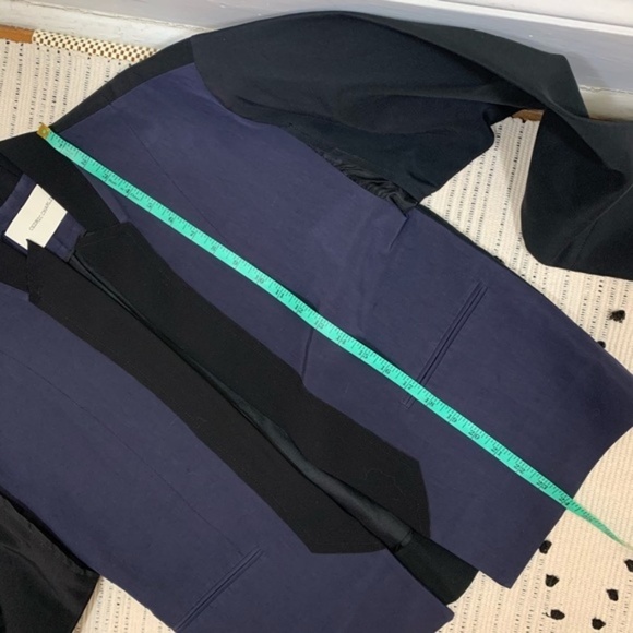 Cedric Charlier Black and Blue Godet Blazer S - Picture 6 of 8